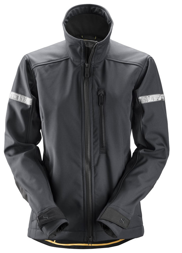 AllroundWork, Dames Soft Shell Jack 1207-Steel Grey