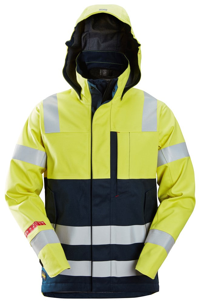 1361  PROTECWORK, WATERPROOF SHELL JACK, HIGH-VIS Klasse 3