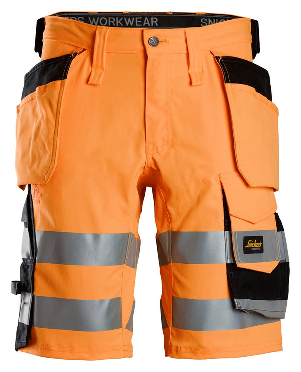 6135  High-Vis Klasse 1 Stretch Korte Werkbroek met Holsterzakken