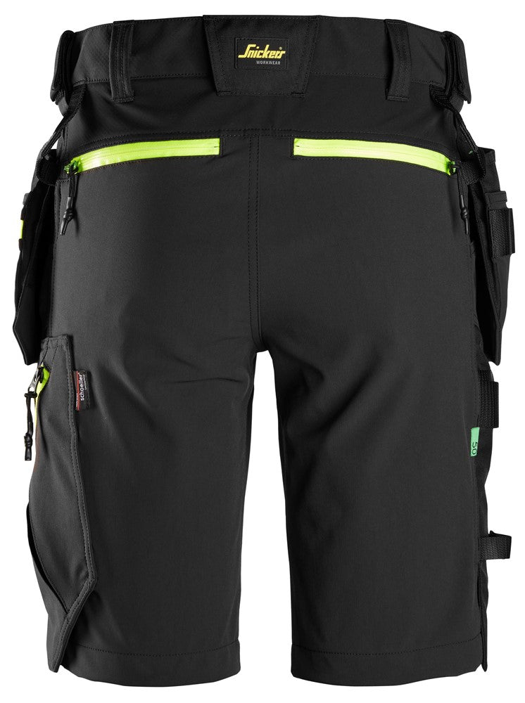 6140  FlexiWork, Softshell Stretch Korte Werkbroek+ met Holsterzakken