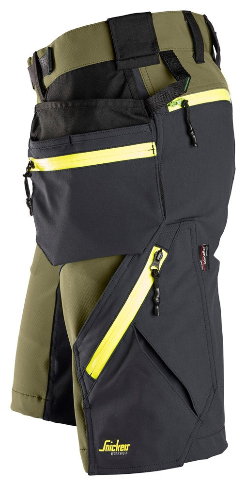 6140  FlexiWork, Softshell Stretch Korte Werkbroek+ met Holsterzakken