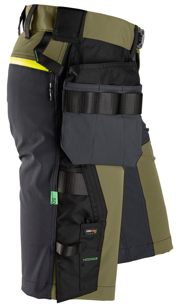 6140  FlexiWork, Softshell Stretch Korte Werkbroek+ met Holsterzakken