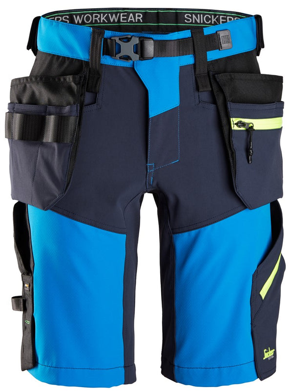 6140  FlexiWork, Softshell Stretch Korte Werkbroek+ met Holsterzakken