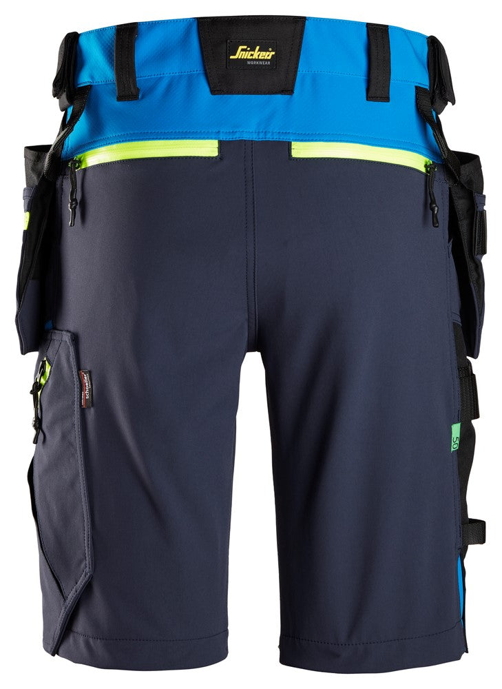 6140  FlexiWork, Softshell Stretch Korte Werkbroek+ met Holsterzakken