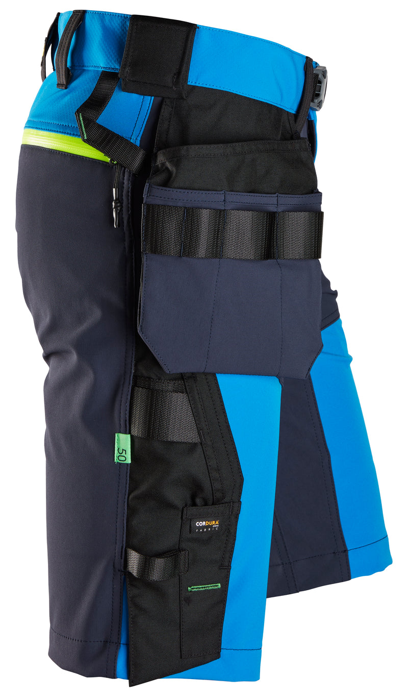 6140  FlexiWork, Softshell Stretch Korte Werkbroek+ met Holsterzakken