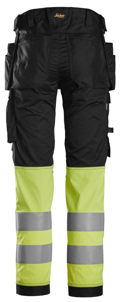 6234  High-Vis, Klasse 1 Stretchbroek met holsterzakken - Yellow