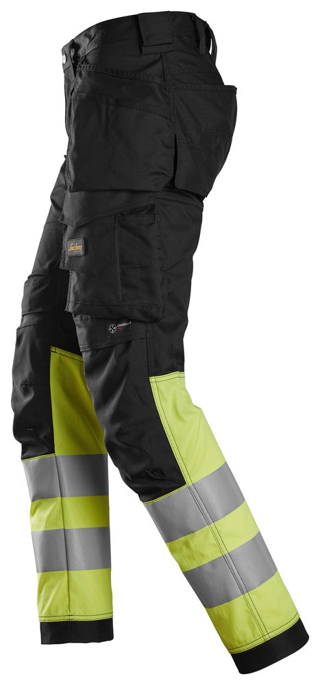 6234  High-Vis, Klasse 1 Stretchbroek met holsterzakken - Yellow