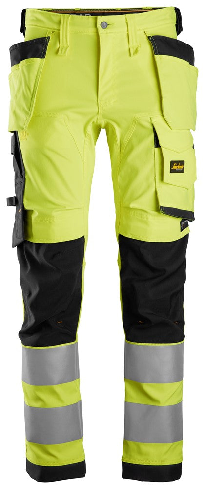 6243  Allround, High-Vis Stretch Werkbroek met Holsterzakken KL2 - Yellow