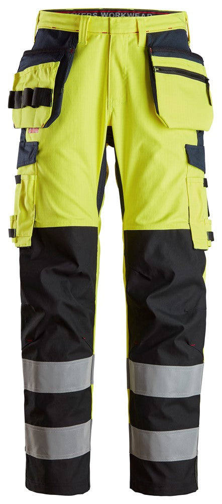 6264  ProtecWork, Werkbroek met Scheenbeen versterking, holsterzakken High-Vis Klasse 2