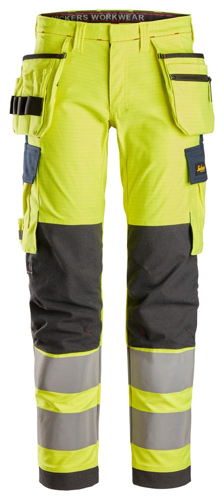 6268  ProtecWork, Stretch Werkbroek met Holsterzakken, High-Vis Klasse 2