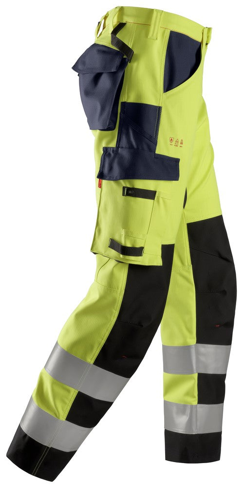 6364  ProtecWork, Werkbroek met Scheenbeen versterking, High-Vis Klasse 2