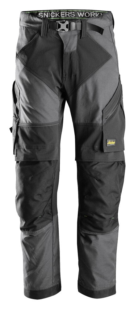 Snickers 6903 FlexiWork werkbroek, steel grey/ black