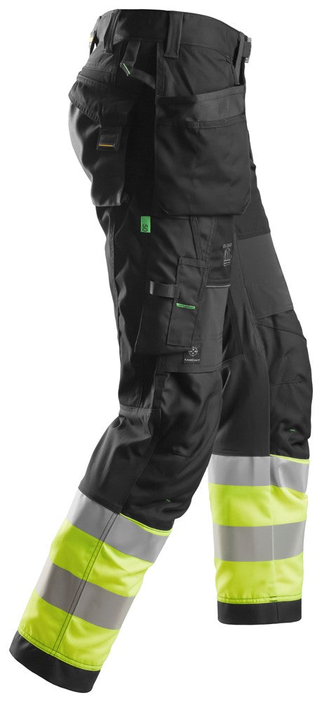 6931  FlexiWork, High-Vis Werkbroek+ met Holsterzakken, Klasse 1 - Black