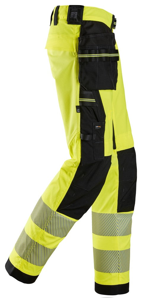 6943  High-Vis, Klasse 2 Stretch Werkbroek met Holsterzakken