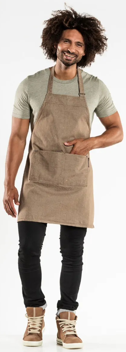 69499 Bib Apron Base Mud Denim W70 - L75