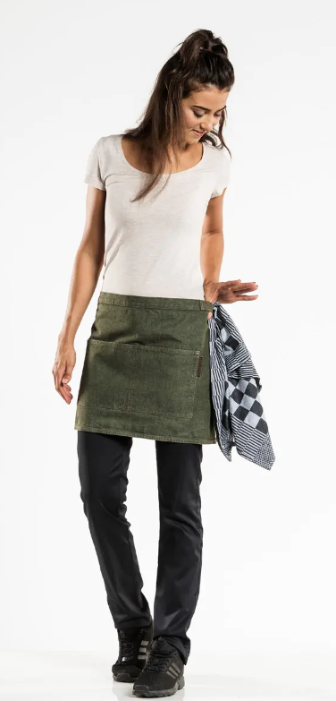 48399 Apron Base Green Denim W80 - L40