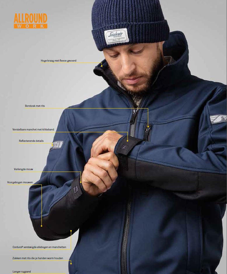 Snickers 1200 AllroundWork Softshell Jack - Snickers Werkkledij