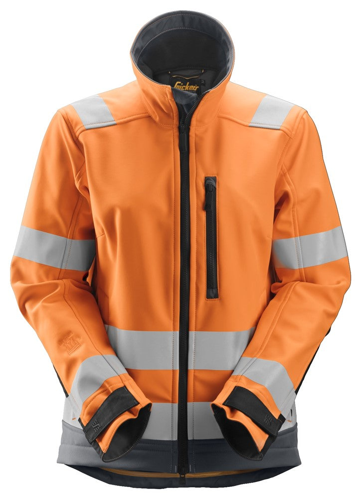 AllroundWork, High-Vis Softshell Damesjack Klasse 2/3 1237