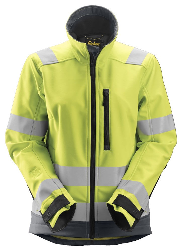 AllroundWork, High-Vis Softshell Damesjack Klasse 2/3 1237