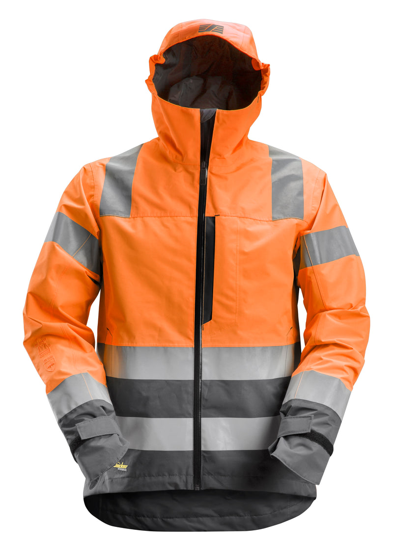 Snickers 1330 AllroundWork, High-Vis Waterproof Shell Jack Klasse 3 - Snickers Werkkledij