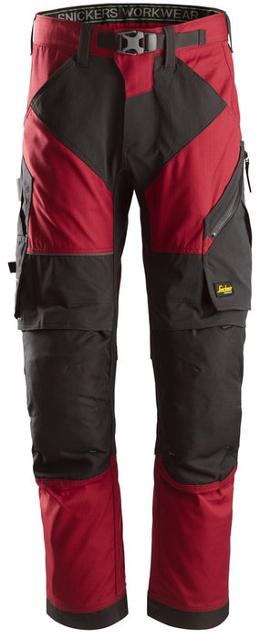Snickers FlexiWork Broek+ - Chili Red 6903