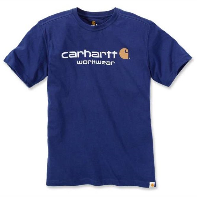 T-Shirt Carhartt Men Core Logo Workwear T-Shirt S/S Ink Blue Heather